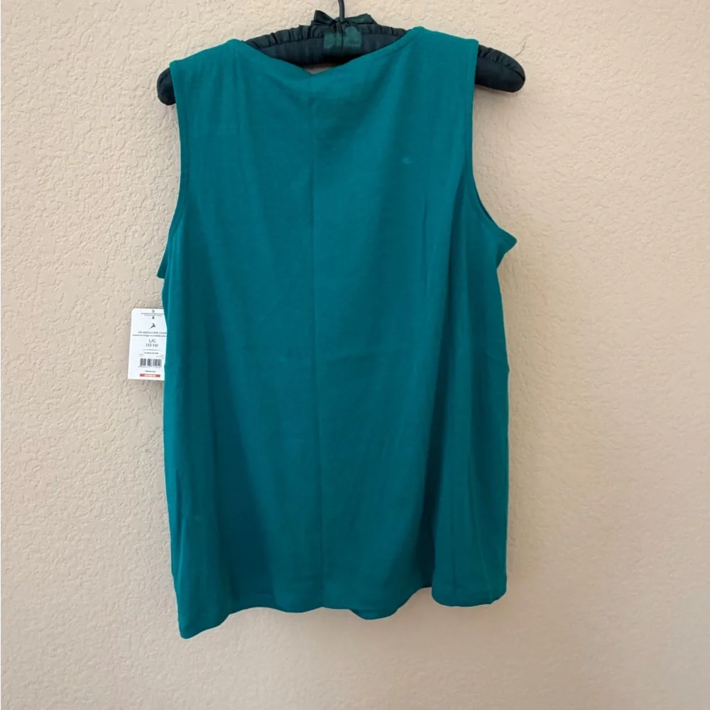 White Stag Teal Lace-Trim Sleeveless Tank - Picture 2 of 3